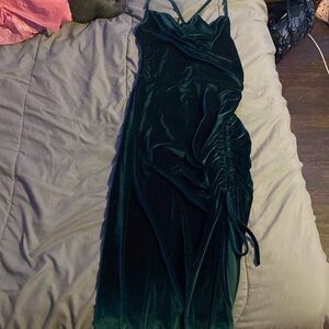 Dark Green Formal dress.